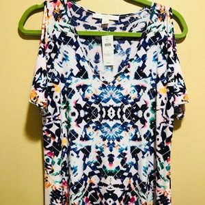Boston Proper cold shoulder blouse